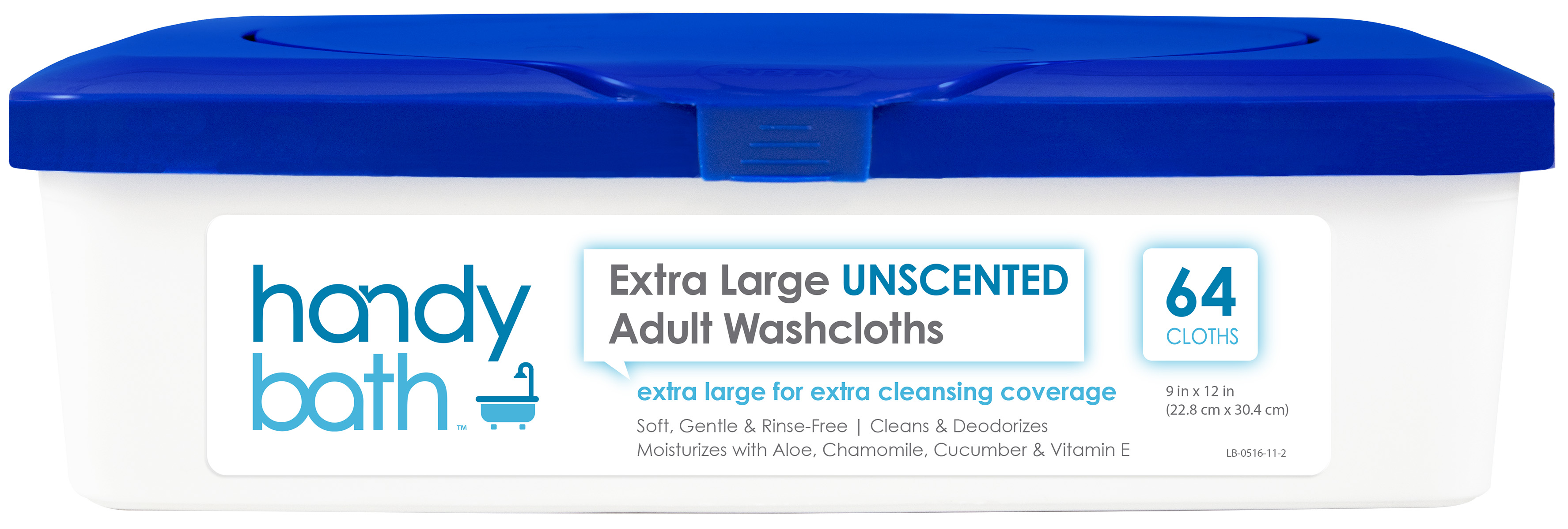 Handybath® Unscented Adult Washcloths